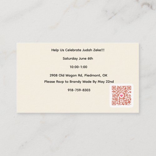 For a special baby that is to come into your life. enclosure card