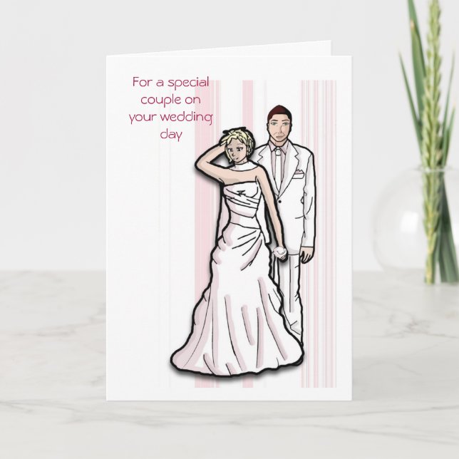 For a special couple on your wedding day card (Front)