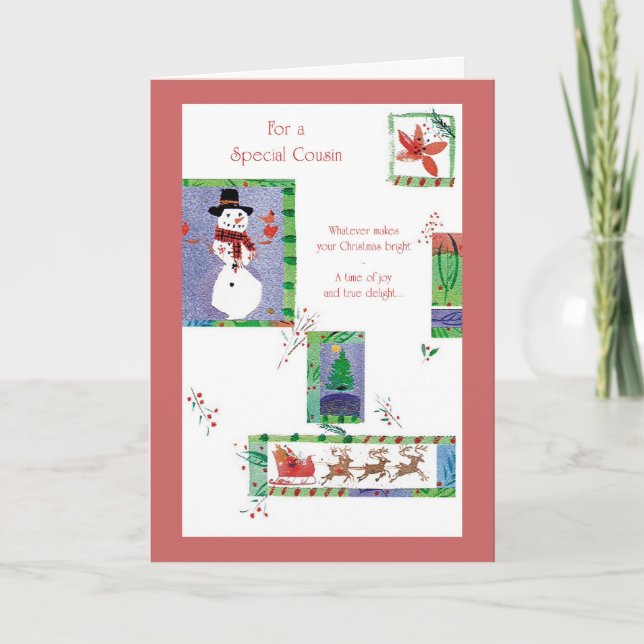 For a Special Cousin Holiday Card (Front)