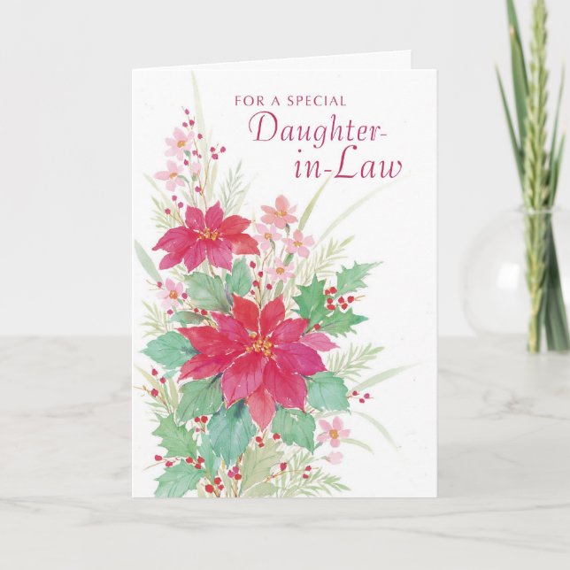 For A Special Daughter in Law Holiday Card (Front)