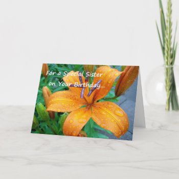 For A Special Sister On Your Birthday... Card by inFinnite at Zazzle