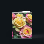 For a Special Sister Pink Yellow Roses Birthday Card<br><div class="desc">For a Special Sister Pink Yellow Roses Birthday</div>
