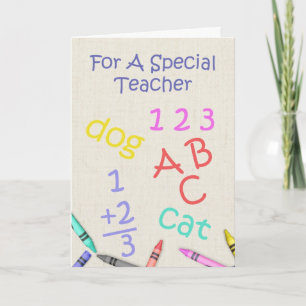 For A Special Teacher - Appreciation Letterpress Thank You Card
