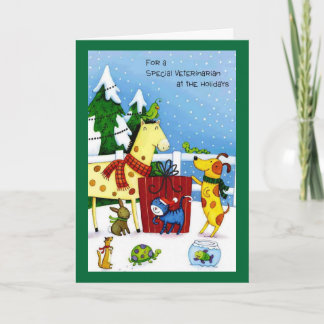 For A Special Veterinarian At The Holidays Holiday Card
