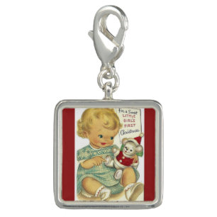 For a Sweet Little Girl's First Christmas Charm