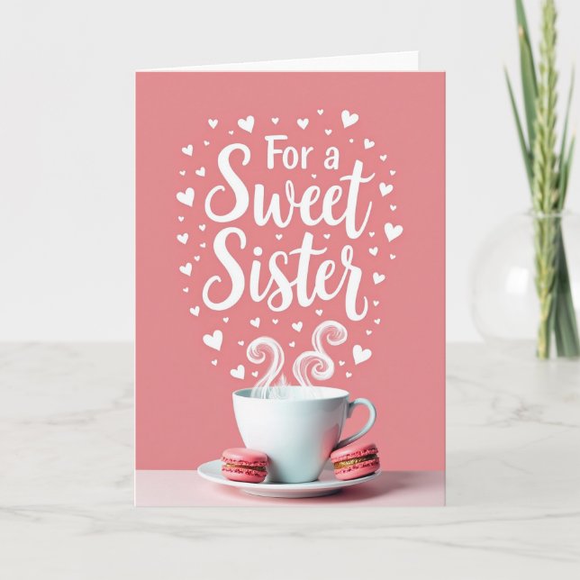For A Sweet Sister Macaron Card (Front)