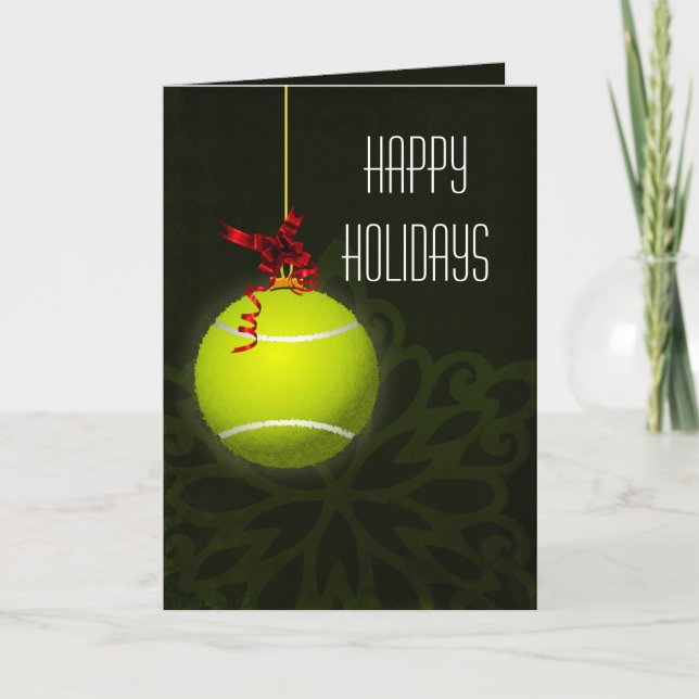 for a tennis player Christmas Cards (Front)