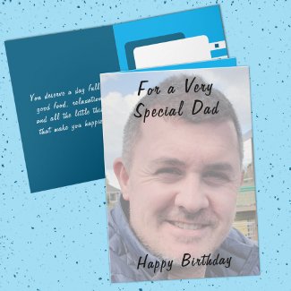 For a very special dad photo blue birthday