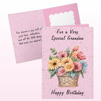 For a very special grandma flowers pink birthday
