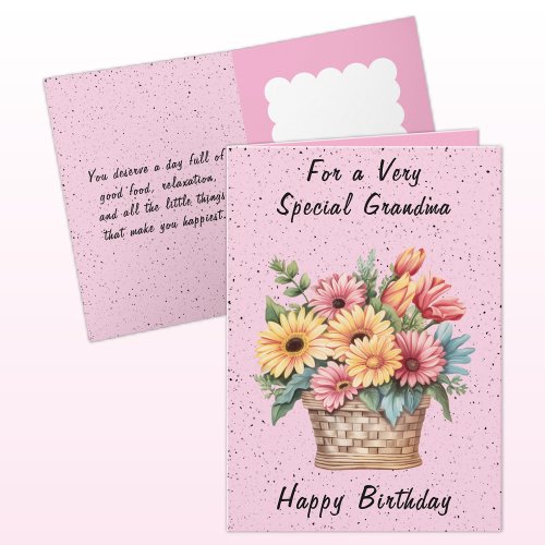 For a very special grandma flowers pink birthday