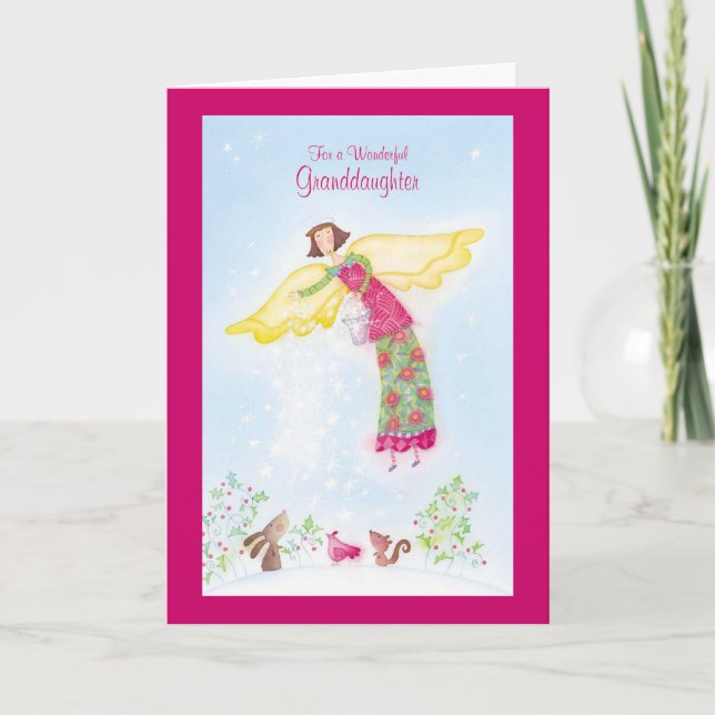 For a Wonderful Granddaughter Holiday Card (Front)