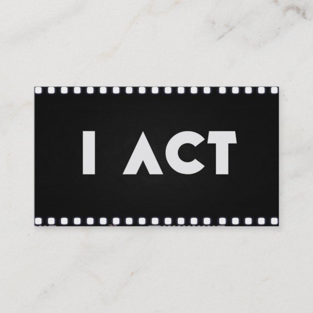For Actors Business Card (Front)