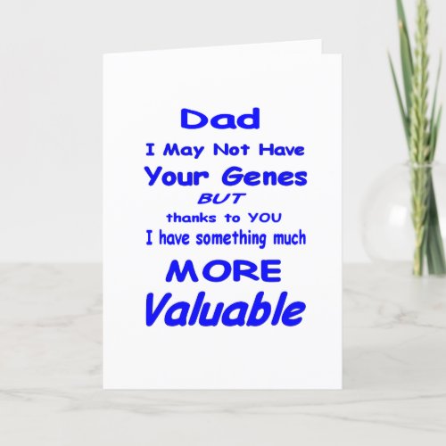 For Adopted Dads Card