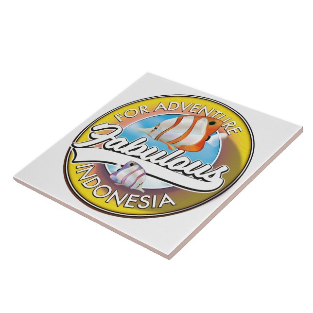 For Adventure Fabulous Indonesia logo Ceramic Tile (Side)