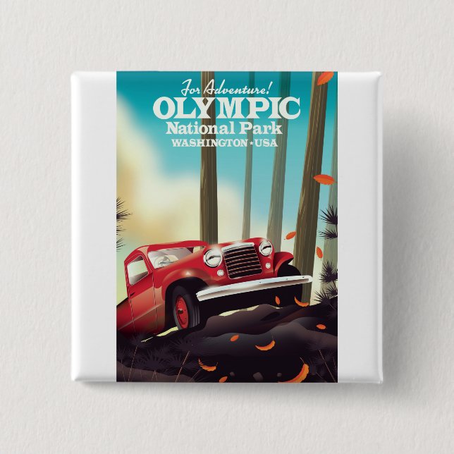 For Adventure! Olympic national park Washington. Button (Front)