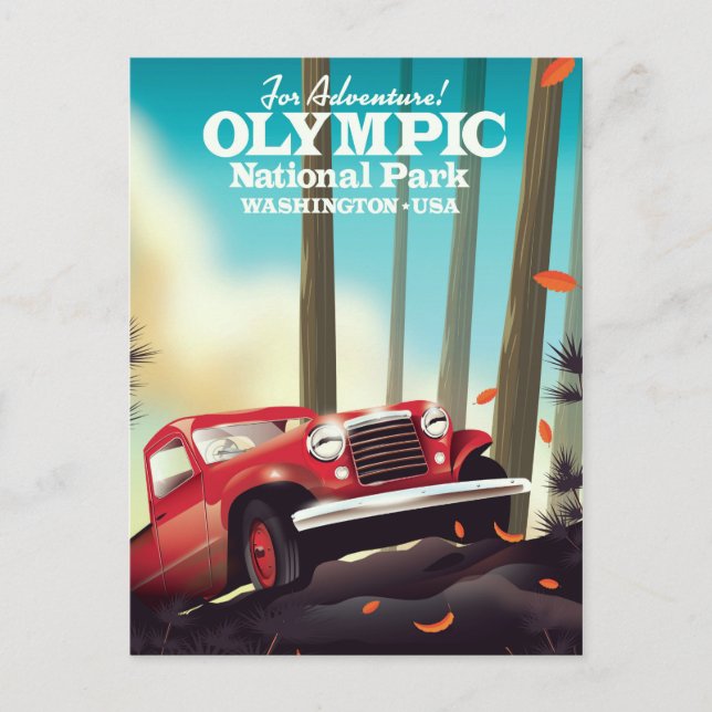 For Adventure! Olympic national park Washington. Postcard (Front)