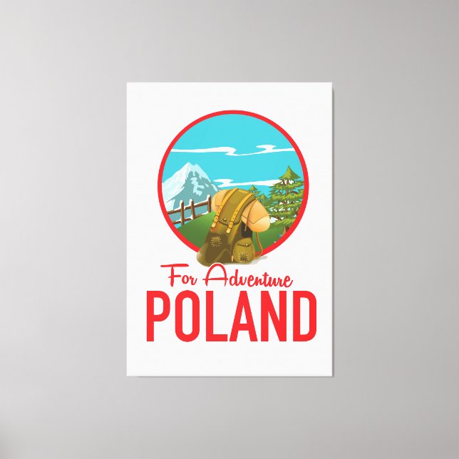 For Adventure Poland Travel logo Canvas Print (Front)
