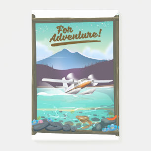 For Adventure! Sea plane travel poster Post-it Notes