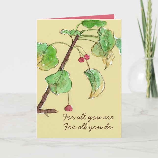 For All You Are For All You Do Thank You Card (Front)