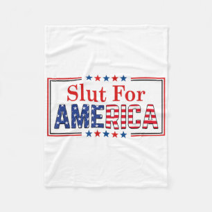 For America 4th Of July  Fleece Blanket