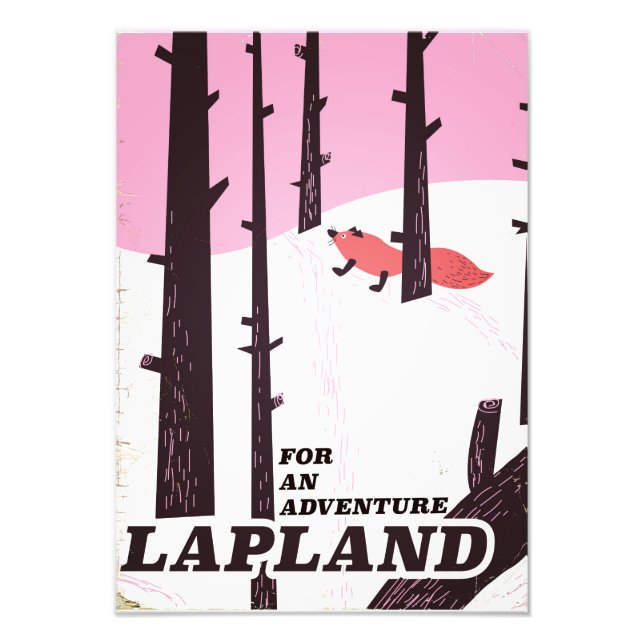 For an adventure Lapland vintage poster (Front)