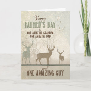 for an AMAZING Grandpa Father's Day Forest Deer Card