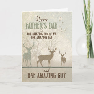 for an AMAZING Son in Law Father's Day Forest Deer Card
