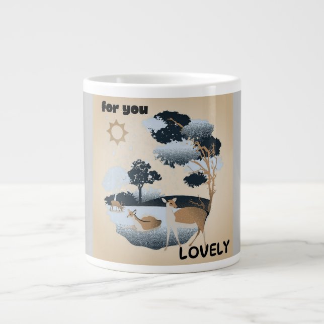 For animals lover giant coffee mug (Front)