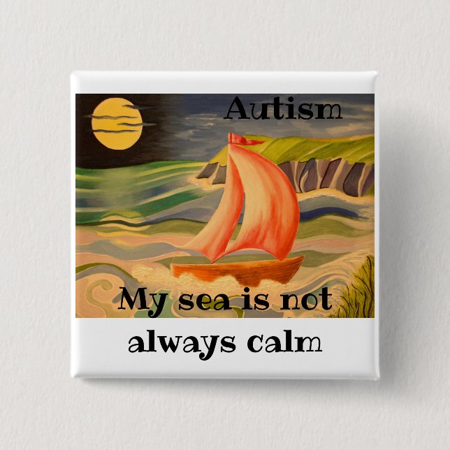 For any autistic person button (Front)