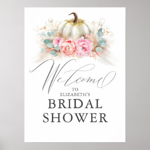 For Any Party - Pumpkin Pink Flowers Poster