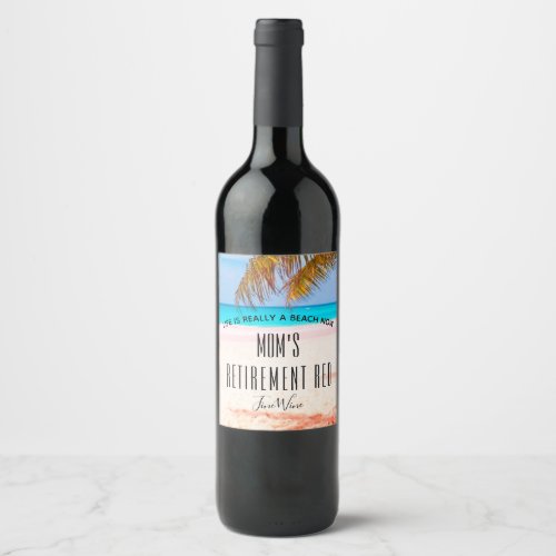 For Any Retired Person Red Fine Wine _ Wine Label
