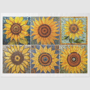 For Artists Crafters Mosaic Sunflower Texture 2 Tissue Paper