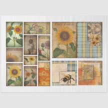 For Artists Crafters Sunflower Ephemera
