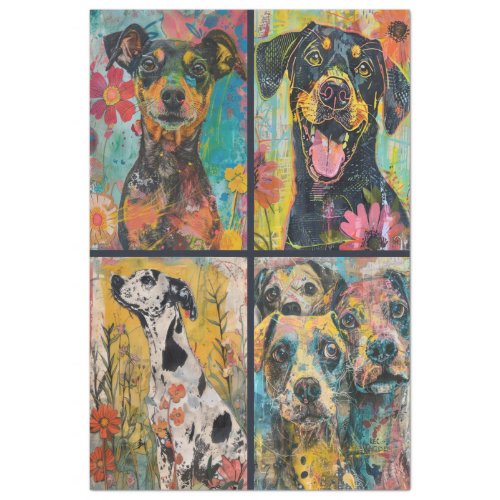  For Artists Dog Themed Junk Journal Backgrounds 1 Tissue Paper