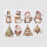 For Artists Vintage Christmas Trees Snowman Santa Tissue Paper<br><div class="desc">Introducing our Vintage Christmas Tissue Paper designed for artists! Elevate your holiday-themed projects with this tissue paper featuring nostalgic Christmas images. Each sheet is adorned with charming vintage illustrations, providing a versatile and festive backdrop for various artistic endeavors. Ideal for mixed-media collages, decoupage, and crafting, this tissue paper adds a...</div>