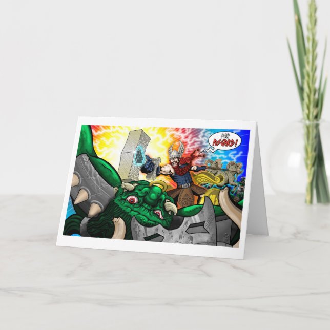 For Asgard! - Greeting Card (Front)