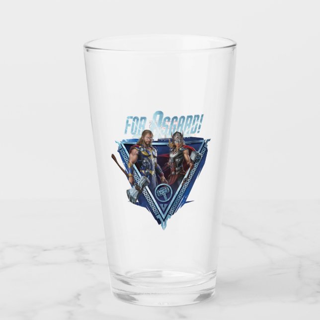 For Asgard! Thor and Mighty Thor Graphic Glass (Front)