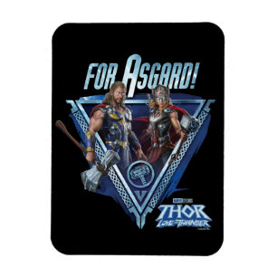 For Asgard! Thor and Mighty Thor Graphic Magnet