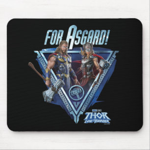 For Asgard! Thor and Mighty Thor Graphic Mouse Pad