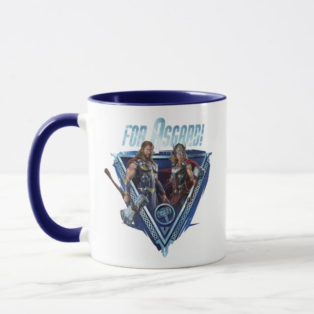 For Asgard! Thor and Mighty Thor Graphic Mug (Left)