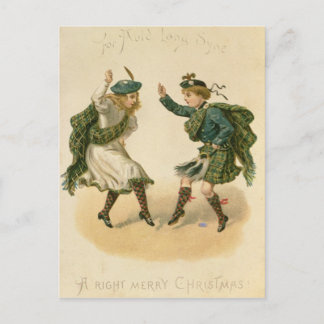 For Auld Lang Syne - A Right Merry Christmas' Holiday Postcard