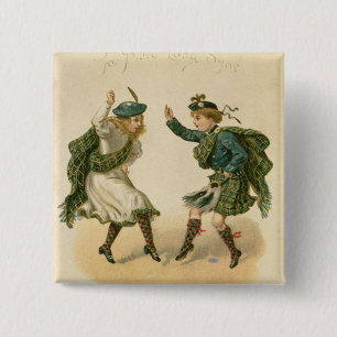 For Auld Lang Syne - A Right Merry Christmas' Pinback Button