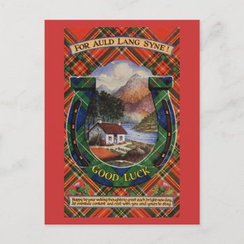 For Auld Lang Syne  Good Luck Postcard by TheTartanShop at Zazzle