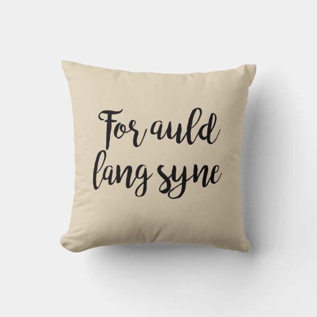 For Auld Lang Syne Holiday Throw Pillow (Front)