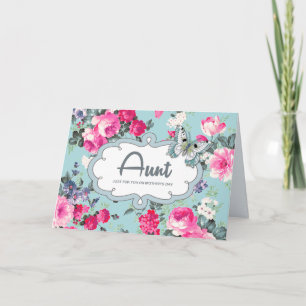 For Aunt on Mother's Day. Vintage Roses Card