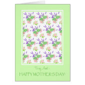 For Aunt Pretty Floral Mother's Day Greeting (Front)