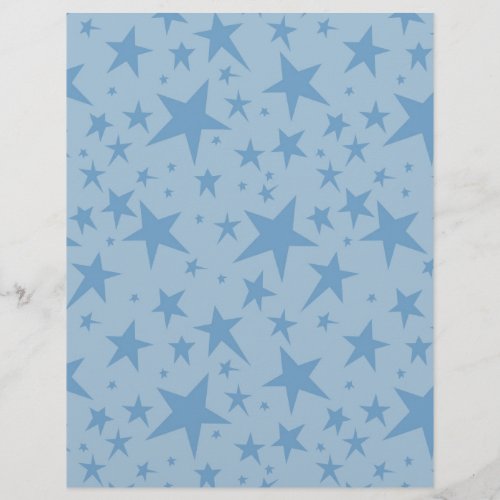 For Baby Boy Scrapbook Paper Large Stars