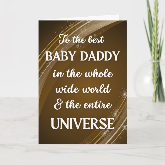 For Baby Daddy Father's Day Universe Theme Card (Front)