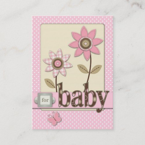 For Baby Girl Reminder Card Business Card Template