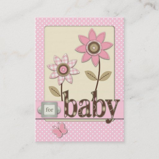 Customizable For Baby Girl Reminder Card Business Card Template